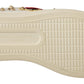 White Leather Gold Red Heart Sneakers Shoes