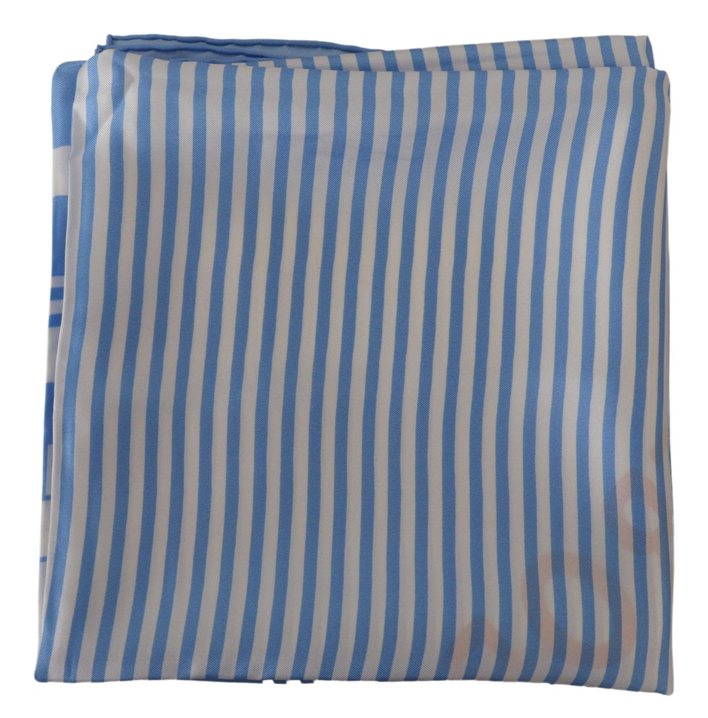 Elegant Striped Silk Square Scarf with St. Tropez Print