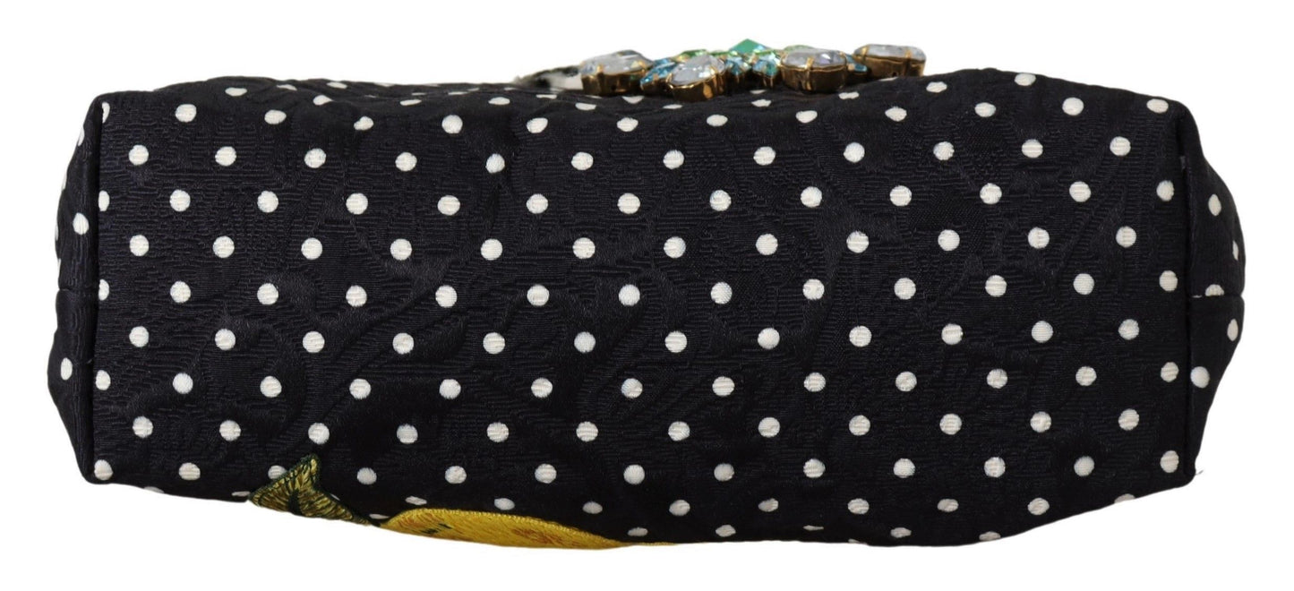 Elegant Floral & Polka Dot Evening Clutch