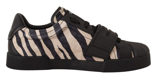 Zebra-Inspired Casual Low Top Sneakers