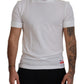 White Cotton Logo Patch Collared T-shirt