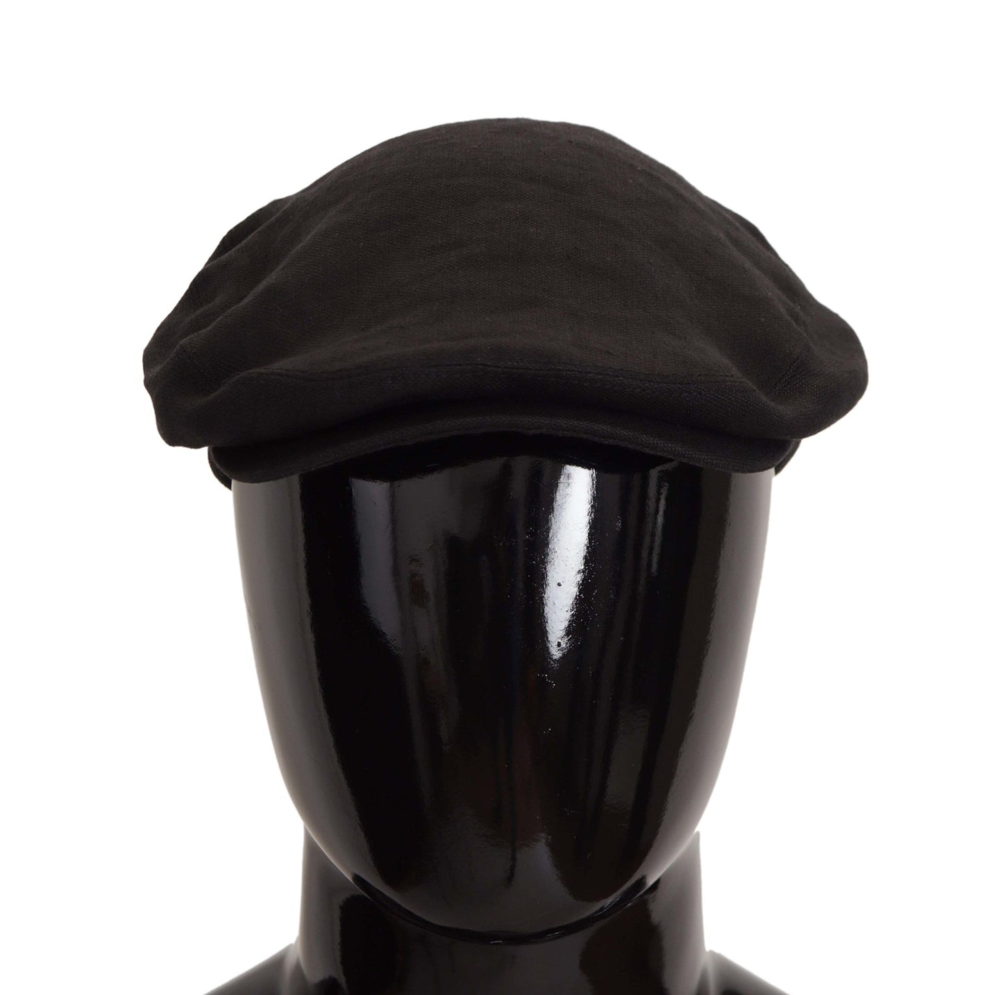 Elegant Black Linen Newsboy Cap