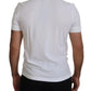 White Cotton Logo Patch Collared T-shirt