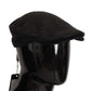 Elegant Black Linen Newsboy Cap