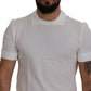 White Cotton Logo Patch Collared T-shirt