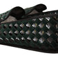 Emerald Elegance Velvet Loafers