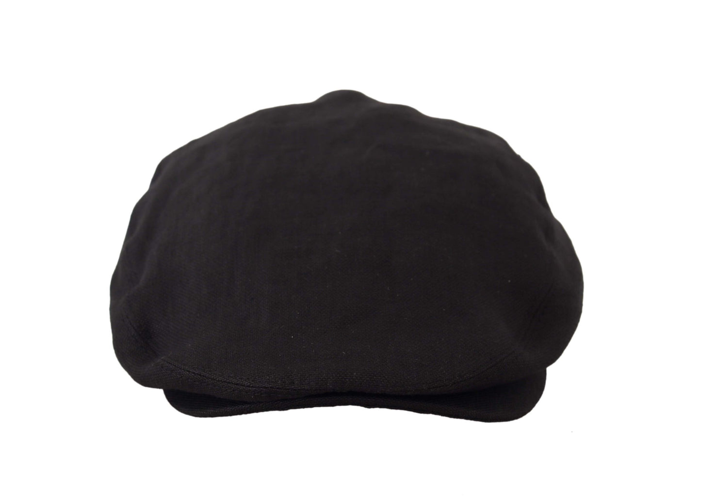 Elegant Black Linen Newsboy Cap