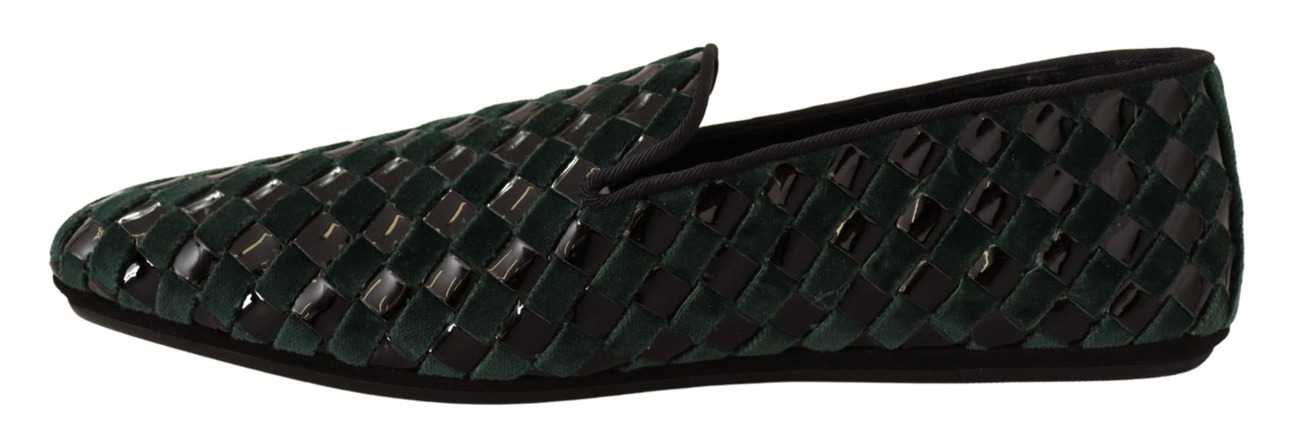 Emerald Elegance Velvet Loafers