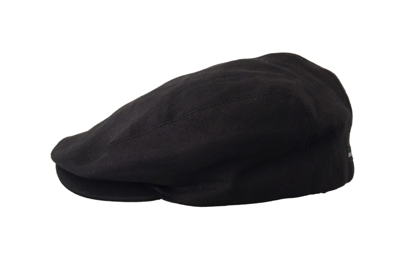 Elegant Black Linen Newsboy Cap