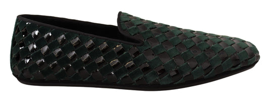 Emerald Elegance Velvet Loafers