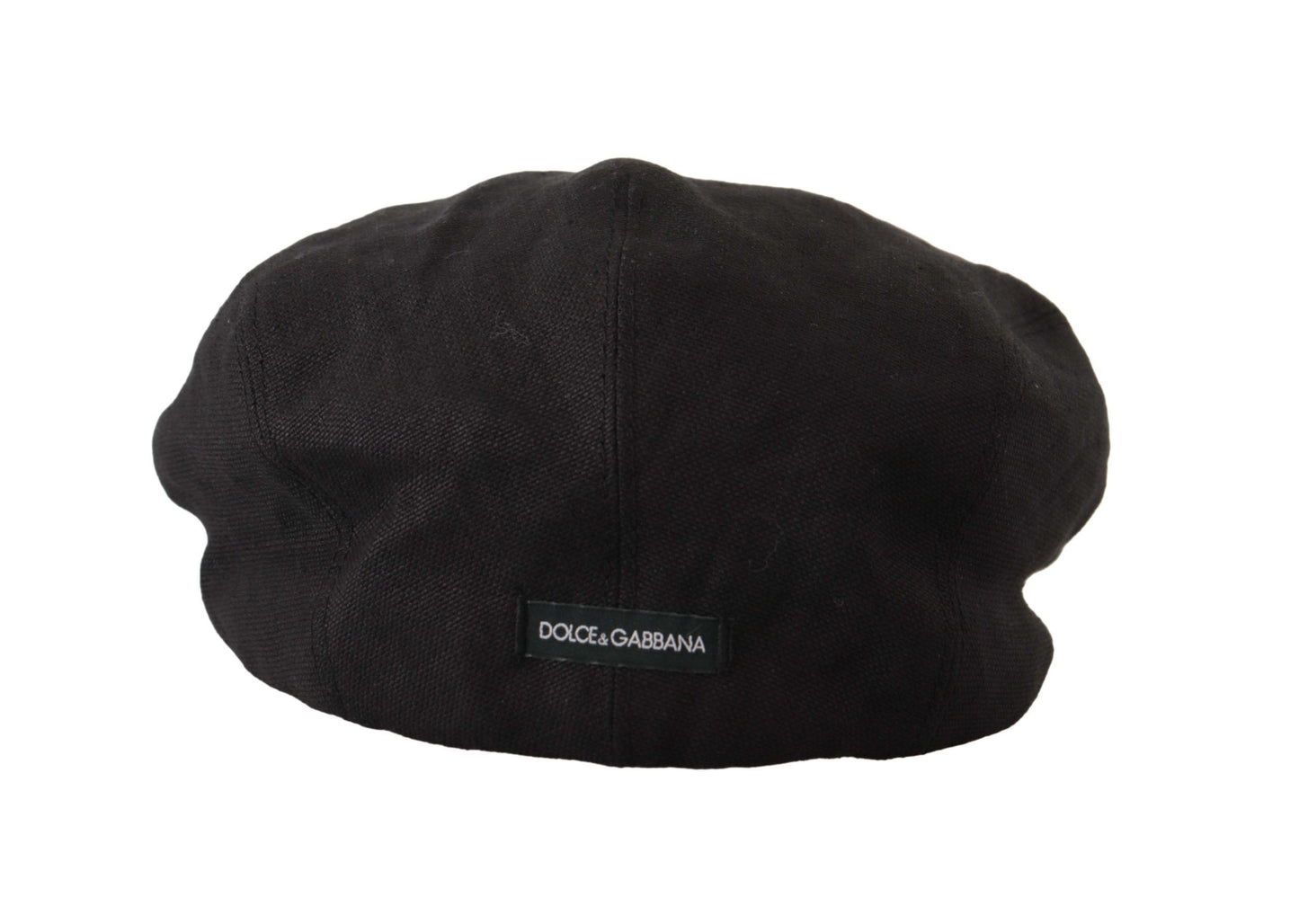 Elegant Black Linen Newsboy Cap