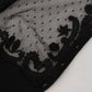 Elegant Black Floral Lace Cardigan Sweater