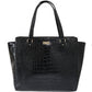 Elegant Black Leather Elissa Handbag