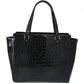 Elegant Black Leather Elissa Handbag