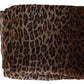 Elegant Leopard Print Silk Scarf