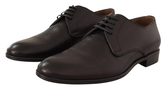 Elegant Black Leather Derby Shoes