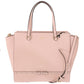 Elegant Pink Leather Shoulder Bag