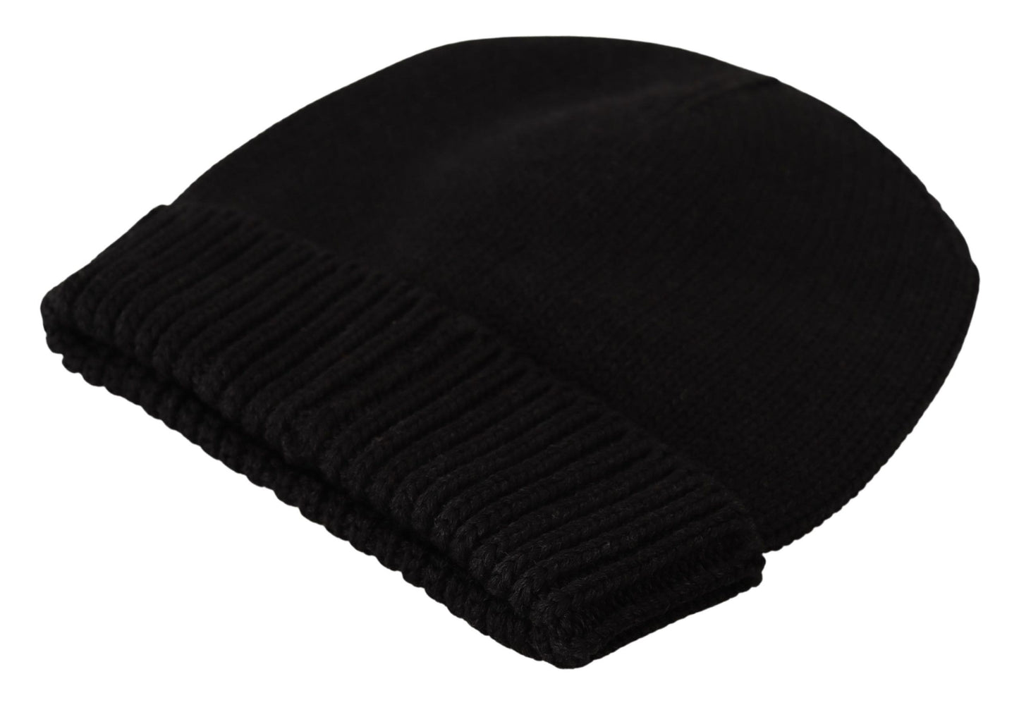 Elegant Dark Gray Virgin Wool Beanie