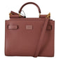 Elegant Sicily Leather Shoulder Bag in Pink
