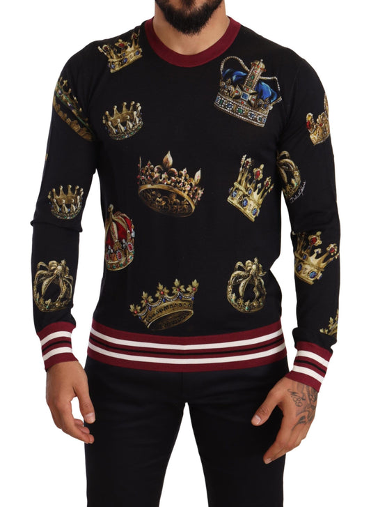 Regal Crown Silk Pullover Sweater