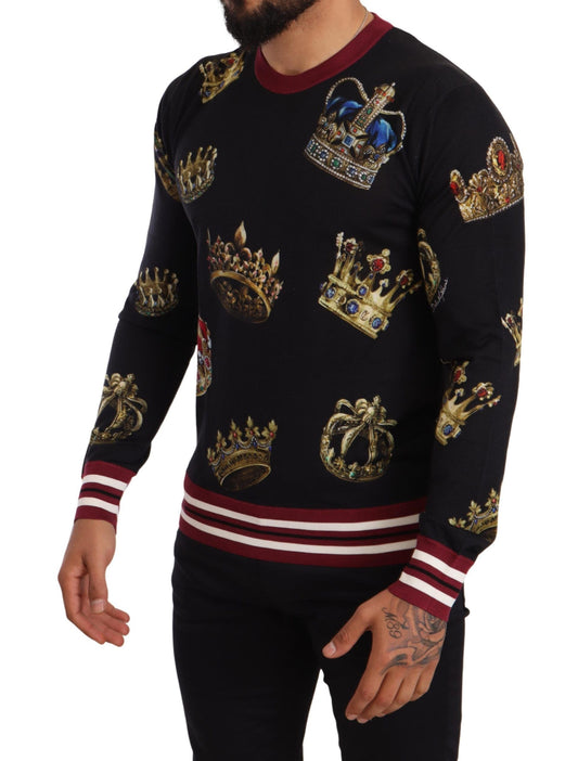 Regal Crown Silk Pullover Sweater