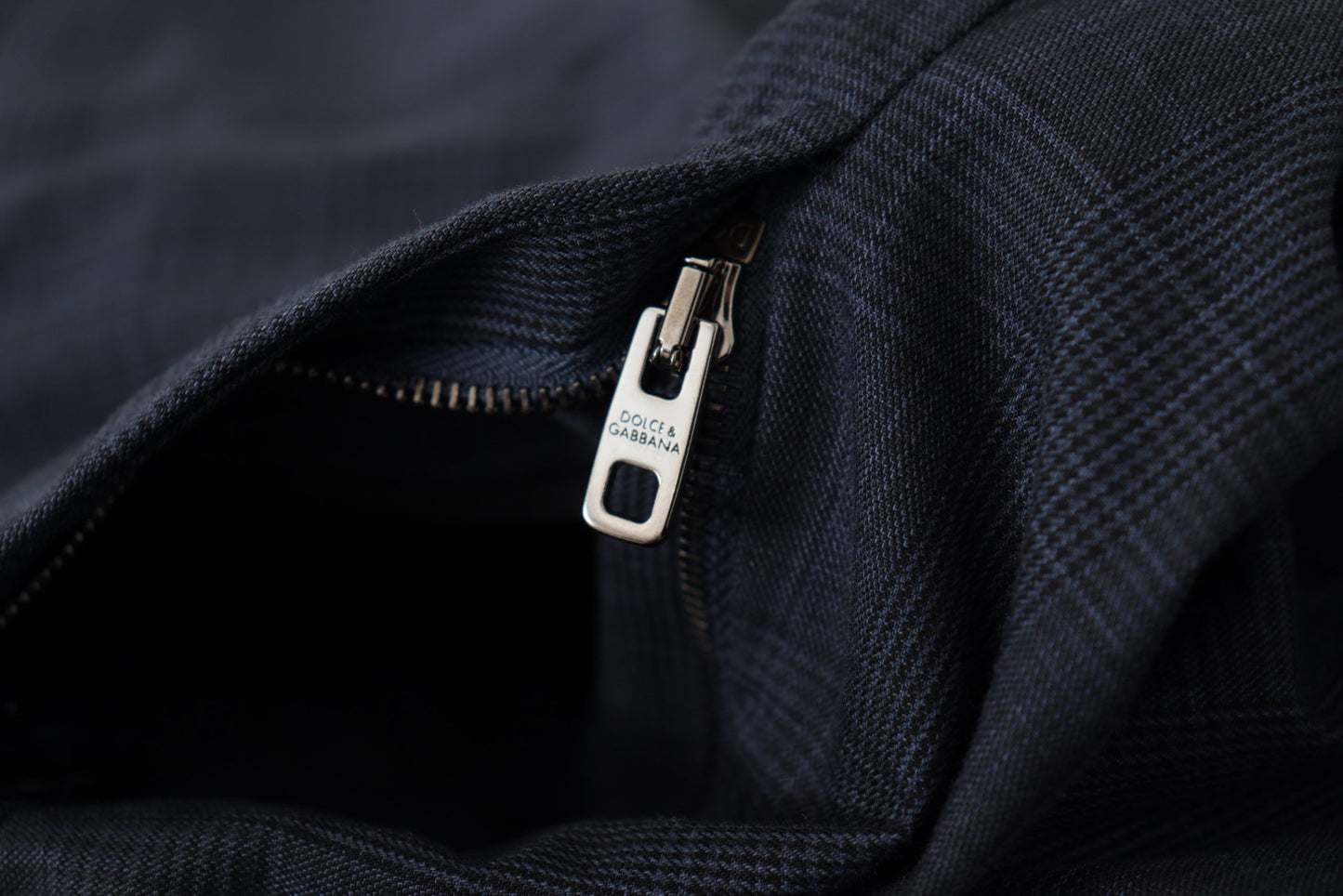 Elegant Dark Blue Cotton Three Piece Martini Suit