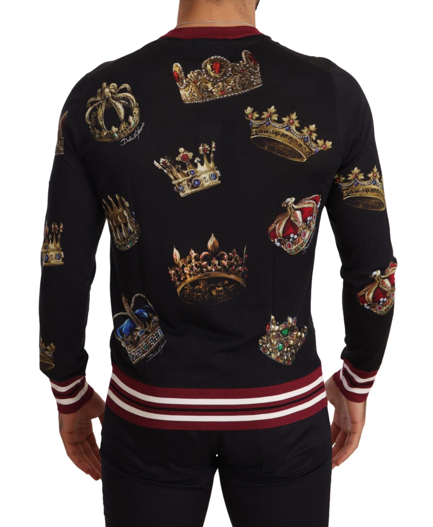 Regal Crown Silk Pullover Sweater