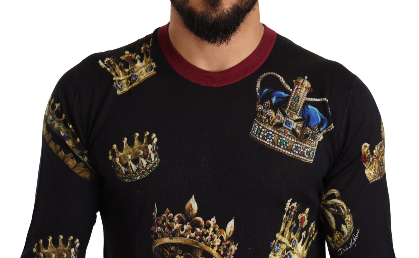 Regal Crown Silk Pullover Sweater