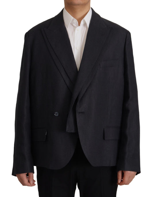 Blue Linen Formal Mens Blazer Jacket