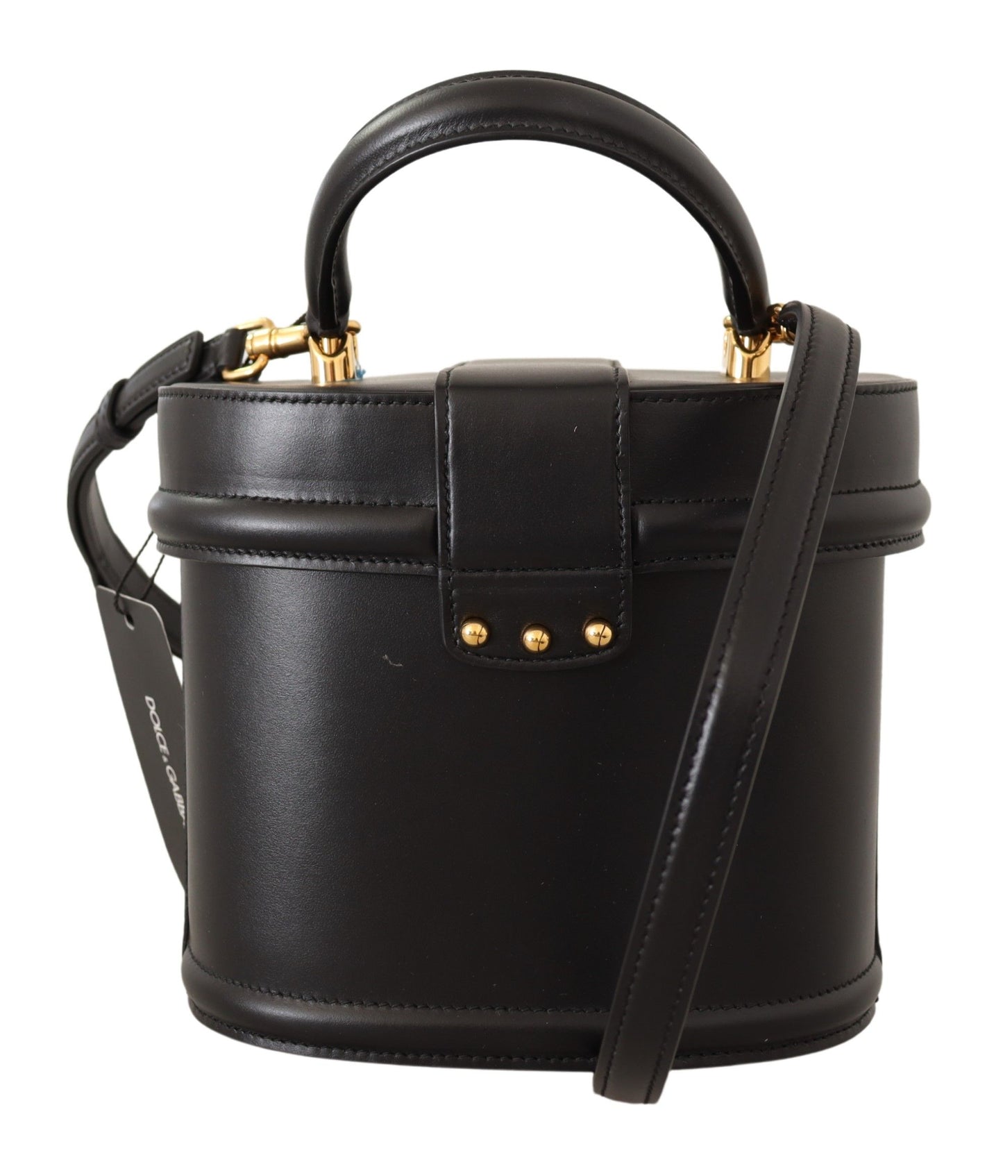 Elegant Black Leather Devotion Shoulder Bag