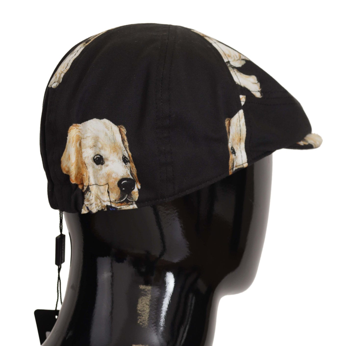 Black Dog Print Newsboy Men Capello Cotton Hat