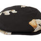 Black Dog Print Newsboy Men Capello Cotton Hat