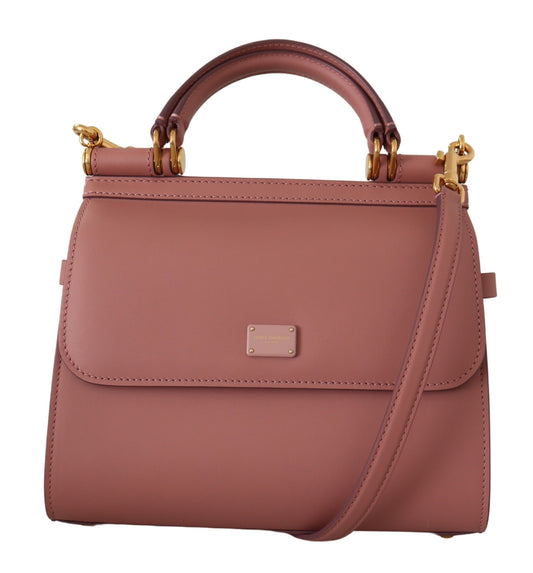 Chic Pink Sicily Medium Leather Satchel