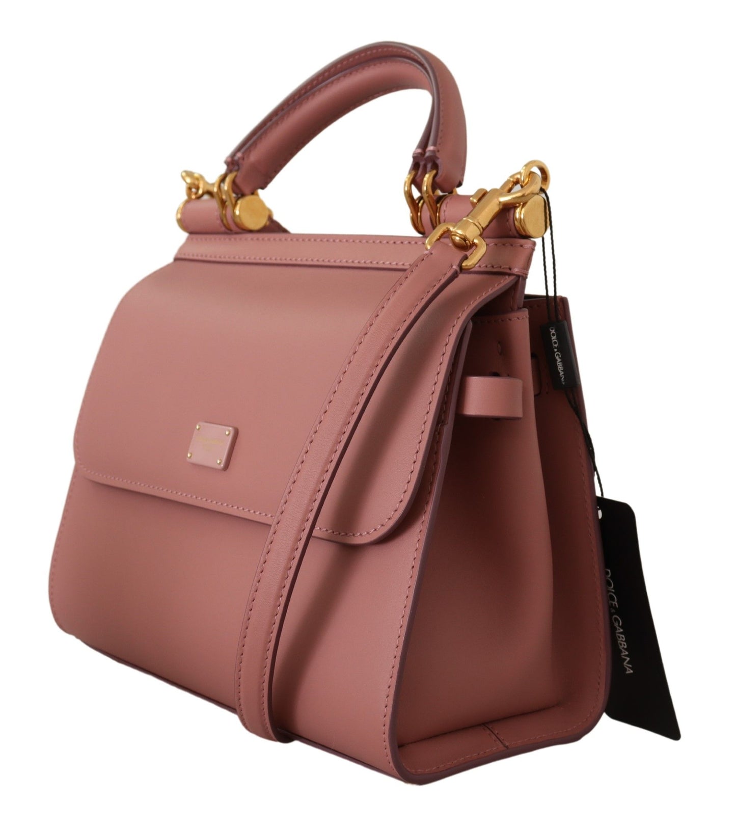 Chic Pink Sicily Medium Leather Satchel