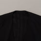 Elegant Black Martini Blazer and Vest Ensemble