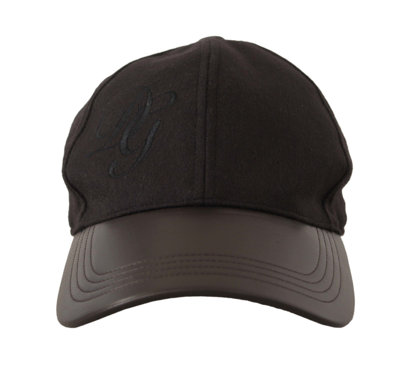 Elegant Cashmere-Leather Baseball Hat