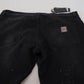 Black Washed Cotton Tattered Denim Jeans