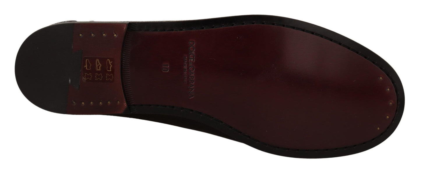 Elegant Bordeaux Leather Loafers