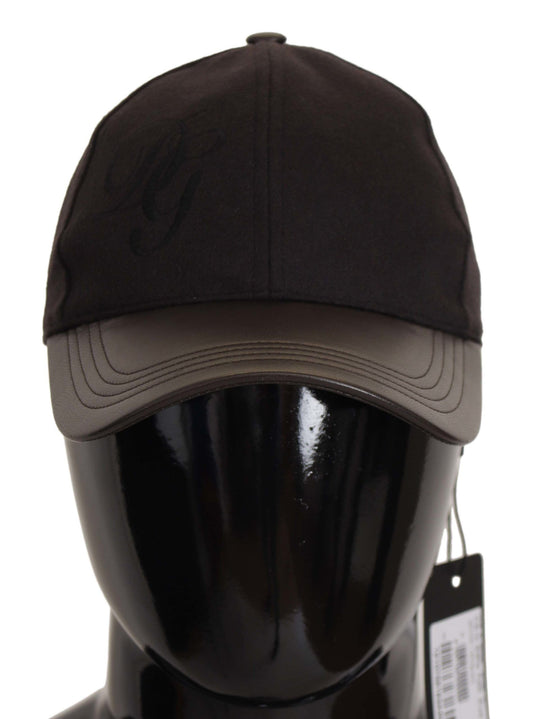 Elegant Cashmere-Leather Baseball Hat