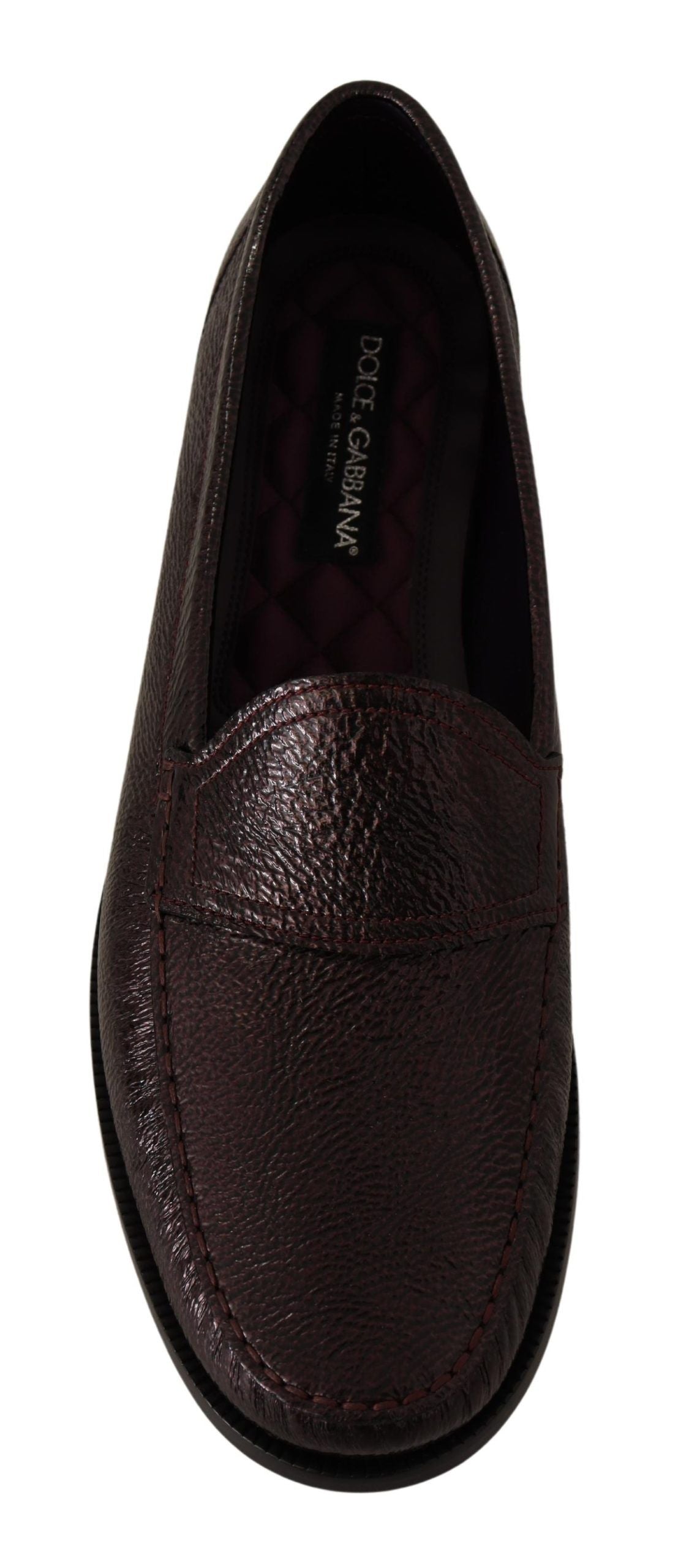 Elegant Bordeaux Leather Loafers