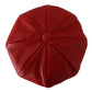 Chic Red Leather Cabbie Cap