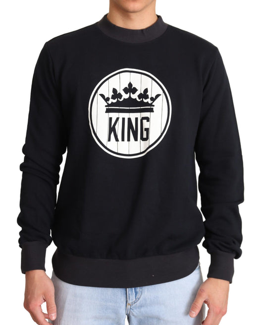 Blue Crown King Cotton Pullover Sweater