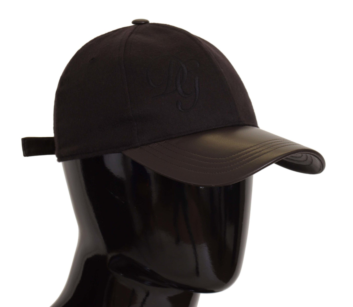 Elegant Cashmere-Leather Baseball Hat