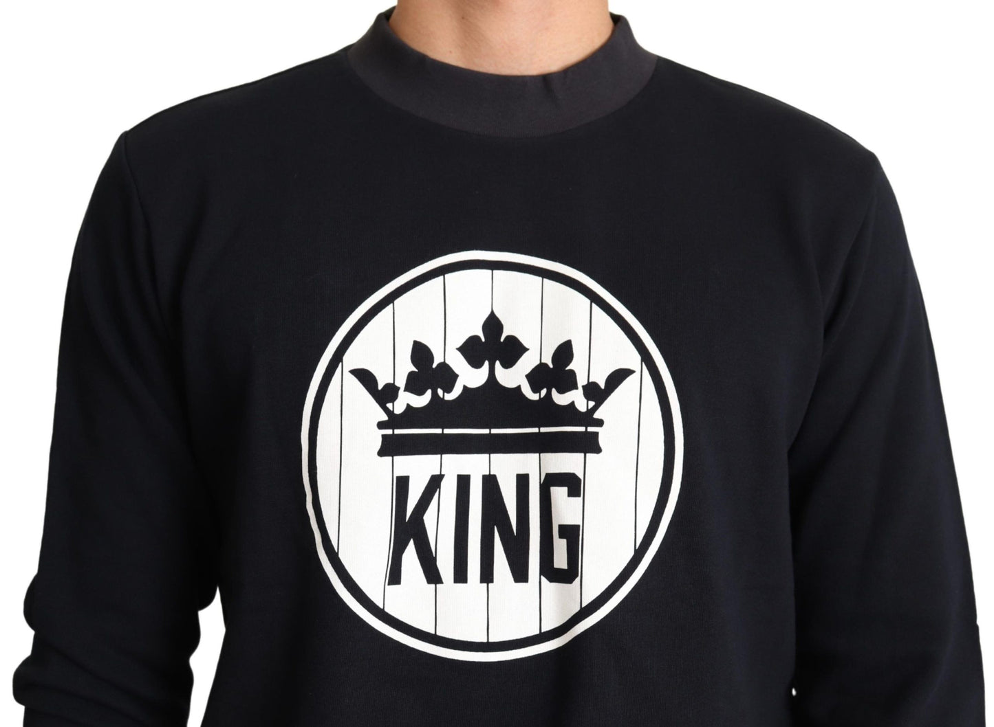 Blue Crown King Cotton Pullover Sweater