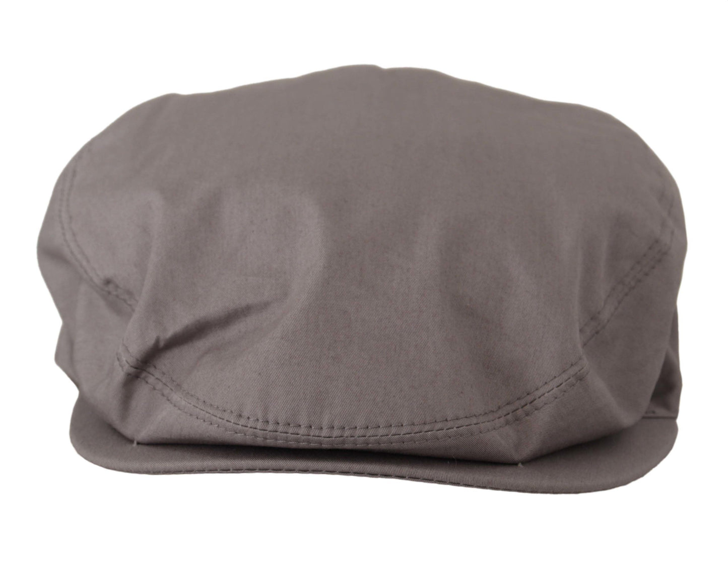 Elegant Gray Cotton Newsboy Hat