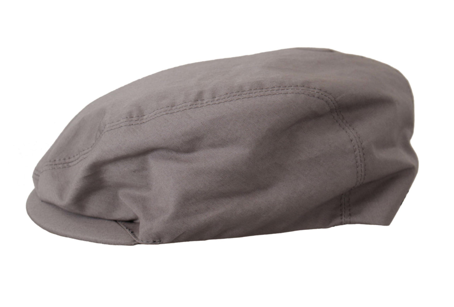 Elegant Gray Cotton Newsboy Hat