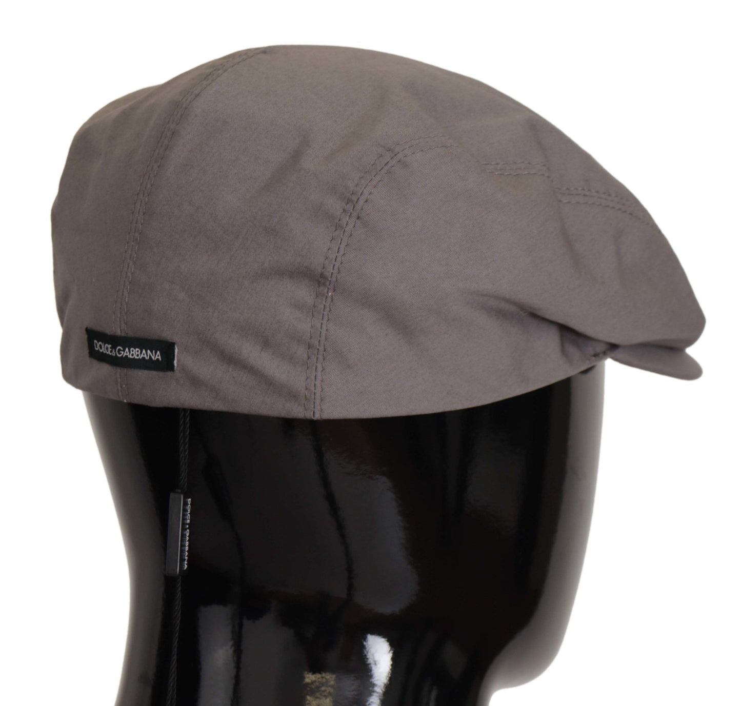 Elegant Gray Cotton Newsboy Hat