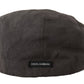 Stylish Dark Gray Linen Newsboy Hat