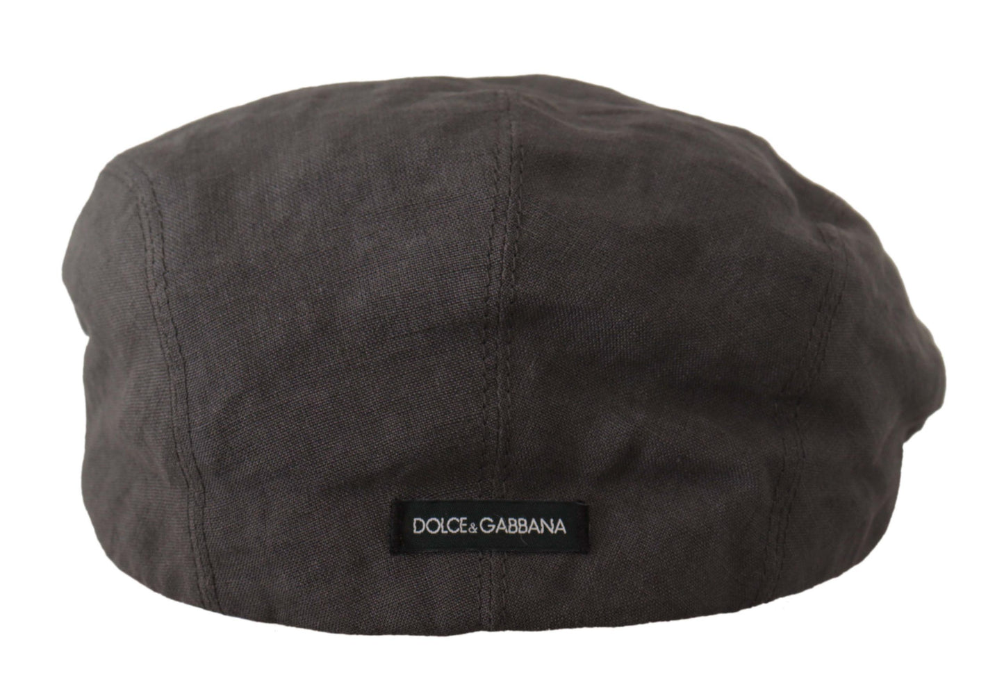 Stylish Dark Gray Linen Newsboy Hat