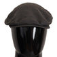 Stylish Dark Gray Linen Newsboy Hat